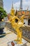 Statue of a  Kinnorn in Wat Phra Kaew, the Temple of the Emerald Buddha, within the Grand Palace in Bangkok