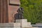 Statue of a kneeling soldier, detail of the Soviet War Memorial in Treptower park, Berlin