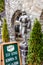Statue of a knight at the entrance to the bar Regal located near Pelesh castle in Sinaia, in Romania