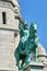 Statue of a knight on a horse at the Basilica of Sacre-Cour