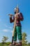 Statue of the legendary character Paul Bunyan, a mythical giant lumberjack, against blue sky on a summer day. Bangor, Maine, USA