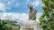 Statue of Lembuswana in Pulau Kumala, Mythology animal from Indonesia, with blue sky as the background