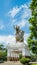 Statue of Lembuswana in Pulau Kumala, Mythology animal from Indonesia, with blue sky as the background