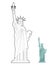 Statue of Liberty coloring book. Symbol of freedom and democracy