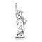 Statue of Liberty hand drawn vector llustration realistic