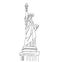 Statue of Liberty, hand drawn vector Outline Scribble