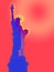 Statue of Liberty Illustration at Bright Dawn