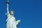 Statue of Liberty, New York, blue sky blank space for text