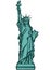 The Statue of Liberty New York city. Hand drawn vector illustration.