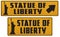 Statue of Liberty Sign grunge tin vintage