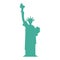 Statue of Liberty silhouette. Landmark America. USA Sculpture Ne