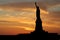 Statue of Liberty at sunset