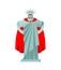 Statue of Liberty superhero. Super Sculpture Architecture USA in mask and raincoat