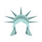 Statue of Liberty template face head. mock up hair and crown.
