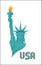 Statue of Liberty USA National Symbol Illustration