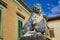 Statue of a lion at the entrance of the Palazzina della Meridiana Sundial Building, Boboli Gardens, Florence, Italy