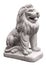 Statue lion stone isolated