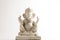 Statue of Lord Ganesha Made from plaster of Paris without color on white background