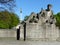 Statue on Luitpold Bridge to  Munich in Germany.