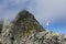 A statue of the Madonna on the top in the High Tatras - Jastrzebia Turnia Jastrabia veza