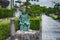 Statue of Maeda Toshinaga 1562-1614 at Approach to Zuiryuji Temple in Takaoka, Toyama, Japan. a