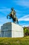 The statue of Major General Andrew Jackson on a horse in Jackson Square, New Orleans