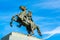 The statue of Major General Andrew Jackson on a horse in Jackson Square, New Orleans