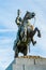 The statue of Major General Andrew Jackson on a horse in Jackson Square, New Orleans