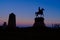 Statue of Major General Winfield Hancock on East Cemetery Hill at Gettysburg, Pa, USA at dusk