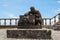 Statue of a man with canon, Azores Islands