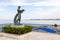 Statue Man and the Sea in Giardini Naxos town