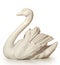 A statue of marble depicting a swan