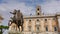 Statue of Marcus Aurelius in front of the Senatorial Palace Rome, Italy