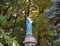 Statue of Mary in yard of the Roman Catholic church of the Immaculate Virgin Mary