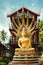 Statue of meditating Buddha in traditional theravada style. Laos