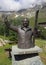 The statue of Mike Bongiorno in Cervinia (Valle D\\\'Aosta-Italy).