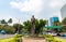 Statue of Mohammad Husni Thamrin at Bank Indonesia roundabout in Jakarta, Indonesia