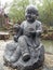 A Statue of Monk Carved from Stone in Daming Temple in Yangzhou City