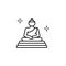 Statue monument icon. Simple line, outline  of culture Thailand icons for ui and ux, website or mobile application