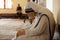 The statue of Mother Teresa in the chapel of the Mother House, Kolkata