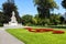 Statue of Mozart in Burggarten park in Vienna.