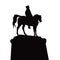 The statue of mustafa kemal ATATURK, silhouette vector