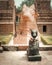 Statue of Nandi Bull in front of Gangaikonda Cholapuram Temple. In Hinduism Nandi is a Shiva vehicle. Great architecture of Hindu