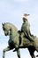 Statue of Napoleon Bonaparte on a horse in Diamant Square, Ajaccio, Corsica, France