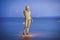 Statue of Neptune Poseidon. Melenara Beach, Gran Canaria Canary Islands. Spain