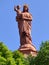 The statue of Notre-Dame-de-France dominating the city of Le Puy-en-Velay