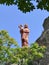 The statue of Notre-Dame-de-France dominating the city of Le Puy-en-Velay