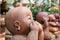 Statue of novices in Wat Lokmolee Lokmolee Temple Chiang Mai Thailand