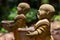 Statue of novices in Wat Umong Chiang Mai. Thailand
