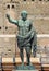 Statue of Octavian Augustus in the street of the Imperial Forum in Rome. Italy, Europe